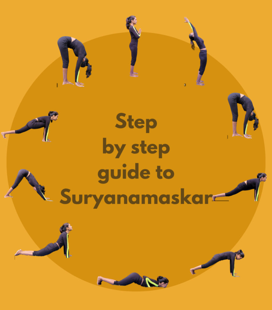 Suryanamaskar steps